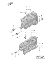 Cylinder head / Individual parts / Sealing plug / Sensors 992.1 Carrera 2019 - 2024