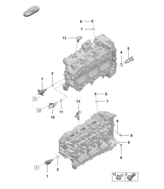 Diagram 103-020 Porsche 992 (911) MK1 2019-2024 Engine