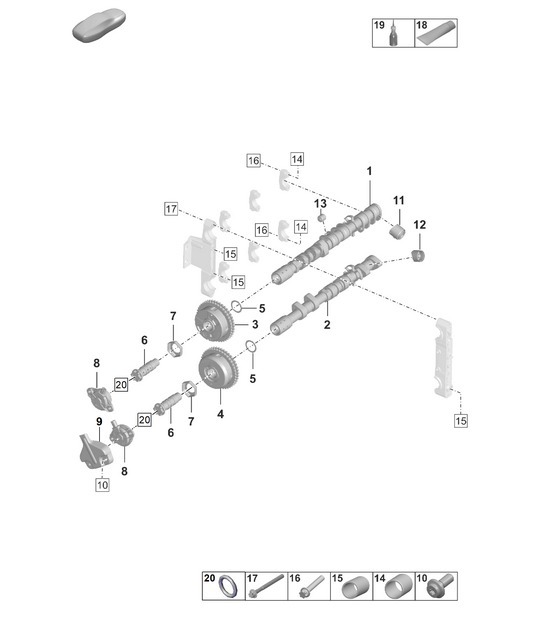 Diagram 103-100 Porsche 992 (911) MK1 2019-2024 Engine