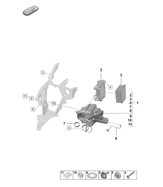 Diagram 106-000 Porsche 992 (911) MK1 2019-2024 Engine