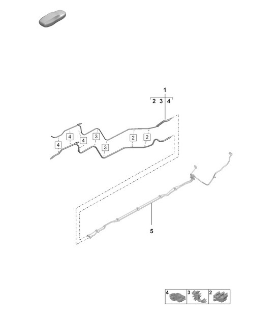 Diagram 201-150 Porsche 992 (911) MK1 2019-2024 Fuel System, Exhaust System