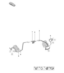 Exhaust gas turbocharger /  Coolant pipe  992.1 Carrera 2019 - 2024