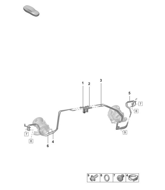 Diagram 202-100 Porsche 992 (911) MK1 2019-2024 Fuel System, Exhaust System