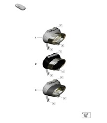 Exhaust tail pipes  for Sport exhaust  (PR: 0P7, 0P8, 0P9) 992.1 Carrera 2019 - 2024