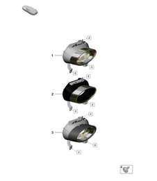 Auspuffendrohre für Sportauspuff (PR: 0P7, 0P8, 0P9) 992.1 Carrera 2019 - 2024