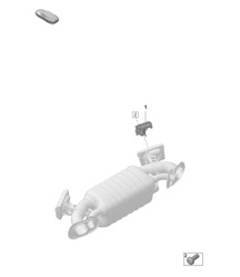 Sistema di scarico / Elemento di controllo dell'acceleratore / Elettrico 992.1 Carrera 2019 - 2024