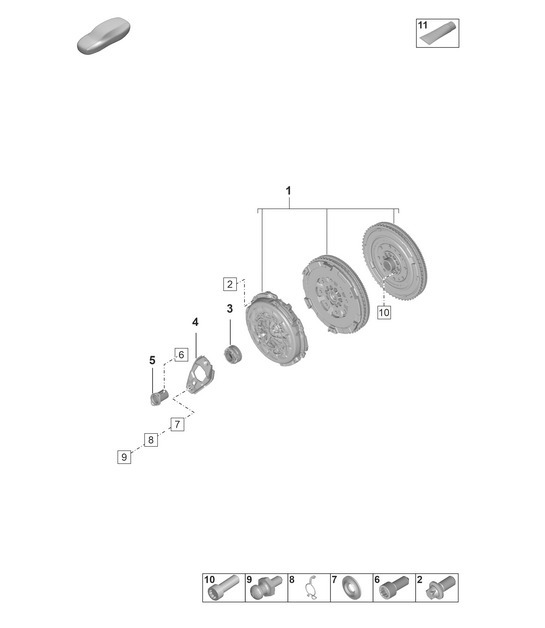 Diagram 301-200 Porsche 95B.1 Macan Petrol 2.0L (237Bhp) 2014-18 Transmission