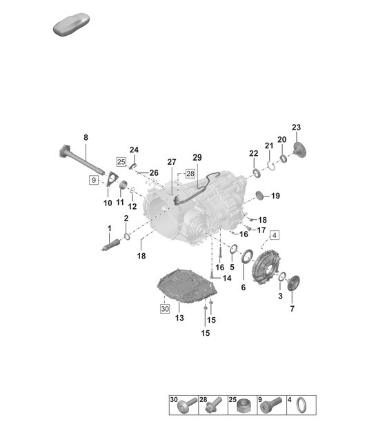 Diagram 302-100 Porsche 992 (911) MK1 2019-2024 Transmission