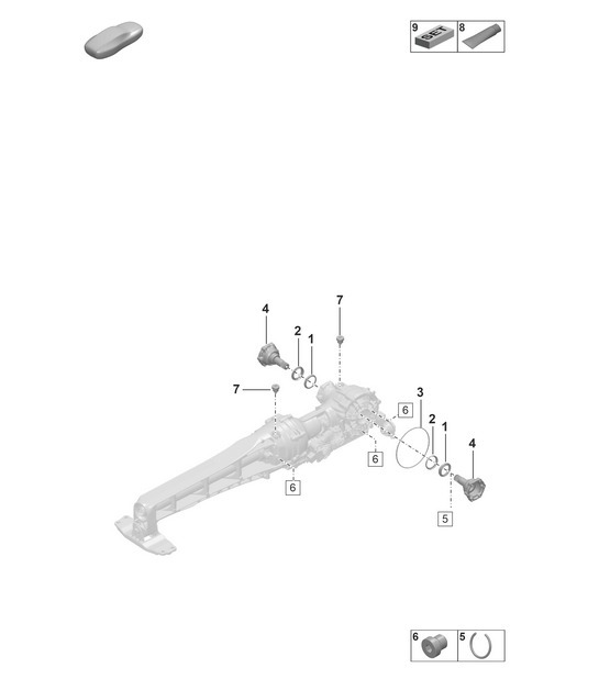 Diagram 304-100 Porsche 95B.1 Macan Petrol 2.0L (237Bhp) 2014-18 Transmission