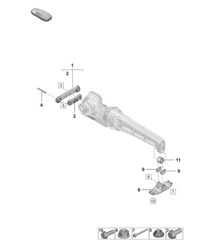 Mounting parts for front axle differential 992.1 Carrera 4 (VA0.00) 2019 - 2024