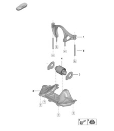 Mountin parts for engine and transmission 992.1 Carrera 2019 - 2024
