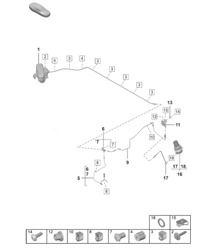 Adaptives Fahrwerk / Hydraulikleitung (PR:2UH - Regelmäßiges Fahrwerkssystem) 992.1 Carrera 2019 - 2024