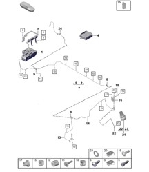 Adaptives Fahrwerk / Hydraulikleitung (PR:2UM - Fahrwerk mit erhöhter Fahrzeughöhe 2) 992.1 Carrera 2019 - 2024