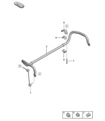 Stabilisator / Koppelstange (PR:1X1, 1X2+A8C, A8F+1BH, 1BV+1P0+K8C) 992.1 Carrera Coupé 2019 - 2024