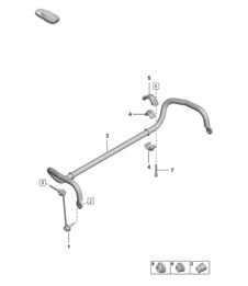 Stabilisator / Koppelstange (PR:K5T, 1P0) 992.1 TARGA 2019 - 2024