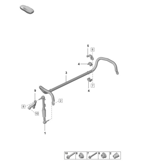 Diagram 402-050 Porsche 992 (911) MK1 2019-2024 Front Axle, Steering 