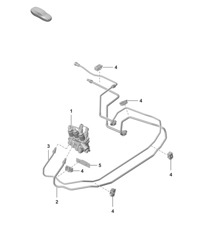 Hydraulische leiding / Voorwielophanging / PDCC (PR:1P7 - Stabilisatorstang, actieve carrosseriecontrole) 992.1 Carrera 2019 - 2024