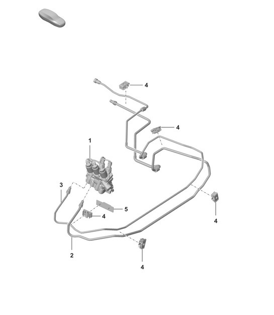 Diagram 402-105 Porsche 992 (911) MK1 2019-2024 Front Axle, Steering 
