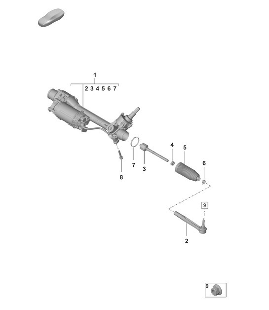 Diagram 403-000 Porsche 992 (911) MK1 2019-2024 Front Axle, Steering 