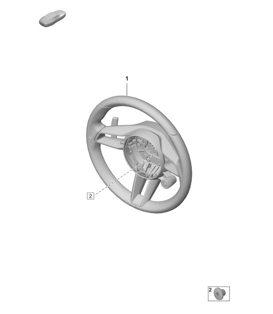 Steering wheel - PDK - Alcantara (PR:G1F, G1G+
1MT, 1XR, 2ZF+IY1+8LA, 8LH)  992.1 Carrera D - MJ 2020>> - MJ 2020