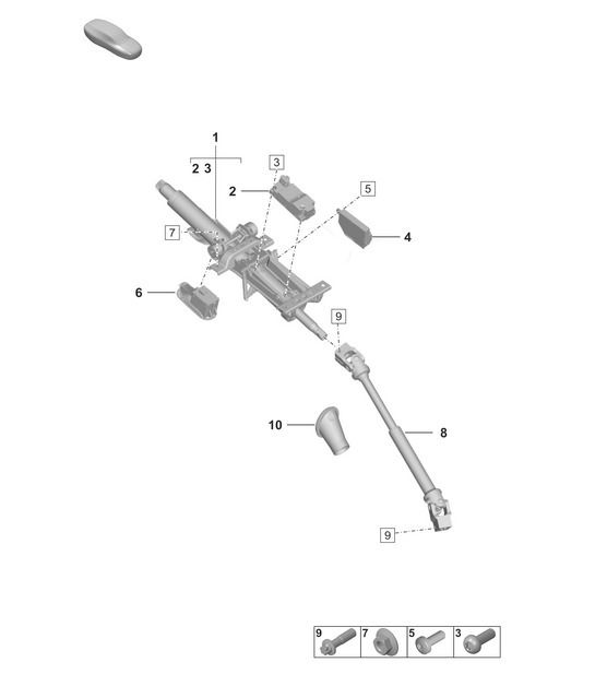 Diagram 403-300 Porsche 911 1984-1986 3.2L Front Axle, Steering 