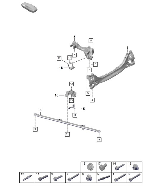 Diagram 501-007 Porsche 992 (911) MK1 2019-2024 Rear Axle