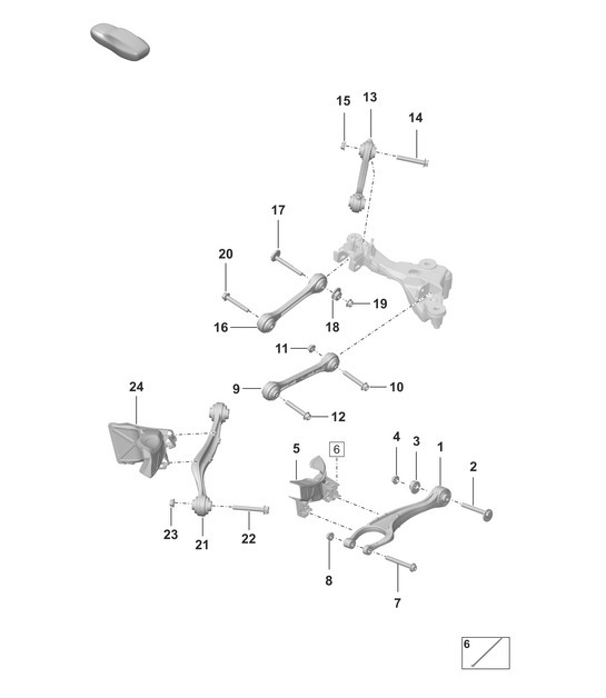 Diagram 501-010 Porsche Macan (95B) MK1 (2014-2018) Rear Axle