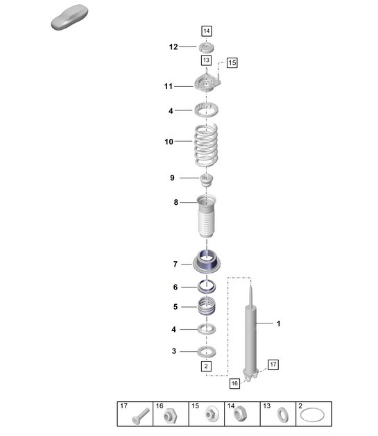 Diagram 502-010 Porsche 944S 2.5L 16V 1987-88 