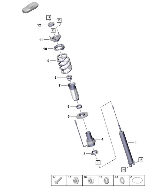 Diagram 502-015 Porsche 992 (911) MK1 2019-2024 Rear Axle