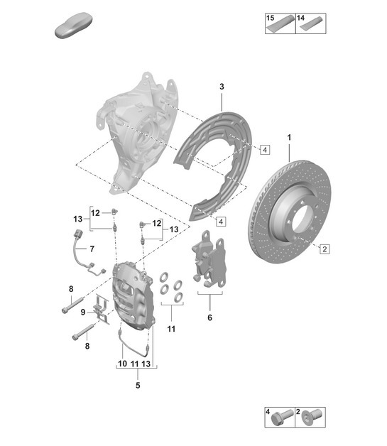 Diagram 603-000 Porsche Macan (95B) MK1 (2014-2018) Wheels, Brakes