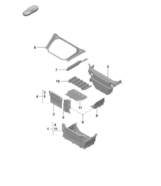 Diagram 801-100 Porsche 944 (1982-1991) 