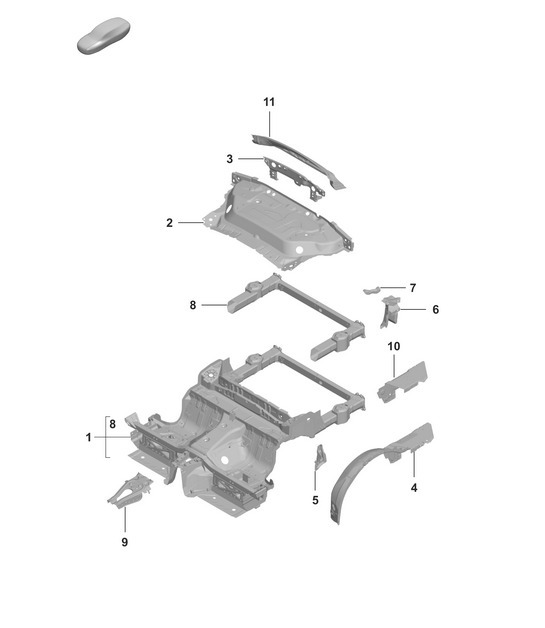 Diagram 801-300 Porsche 944 (1982-1991) 