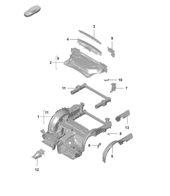 Diagram 801-320 Porsche 944 (1982-1991) 
