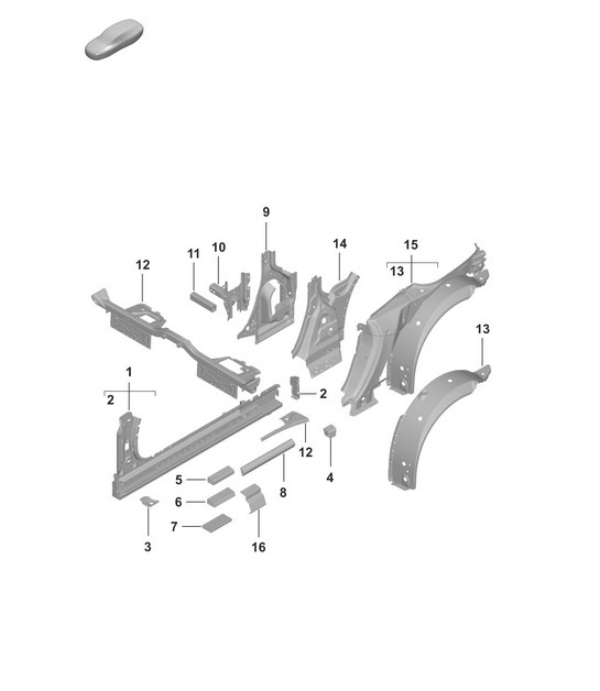 Diagram 801-510 Porsche 944 (1982-1991) 