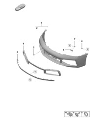 Bumper - VOOR - (PR:A8F, A8C) 992.1 Carrera 2019 - 2024