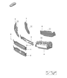 Air guide / Bumper - FRONT -  992.1 Carrera 2019 - 2024
