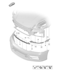 Bumper Fasteners - FRONT - Sport Design Package  992.1 Carrera 2019 - 2024
