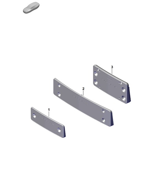 Licence plate holder -  911 Dakar  - 992.1 Carrera 2019 - 2024