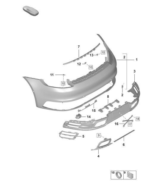 Diagram 802-501 Porsche 993 (911) (1994-1998) Body
