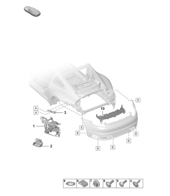 Diagram 802-700 Porsche 997 (911) MK1 2005-2008 Body