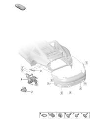 Stoßstangenbefestigungen - HINTEN - Sport Design Paket 992.1 Carrera 2019 - 2024