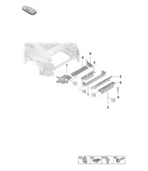 Soporte de parachoques y protector térmico - TRASERO - Paquete Sport Design 992.1 Carrera 2019 - 2024