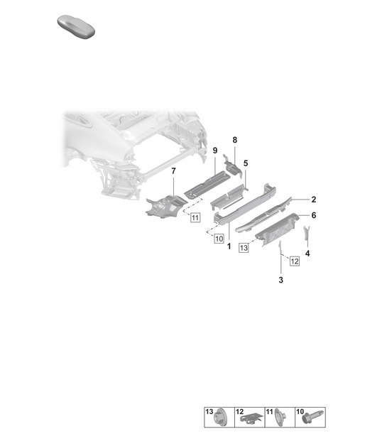 Diagram 802-810 Porsche 997 (911) MK1 2005-2008 Body