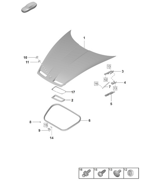 Diagram 803-010 Porsche 911 & 912 (1965-1989) Body