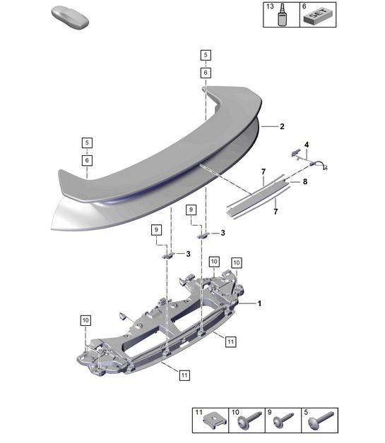 Diagram 803-210 Porsche 997 (911) MK1 2005-2008 Body