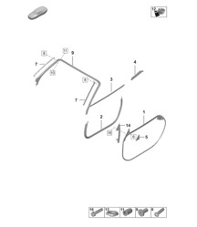 Guarnizione/Modanature per portiera - Cabriolet/Targa - 992.1 Carrera 2019 - 2024