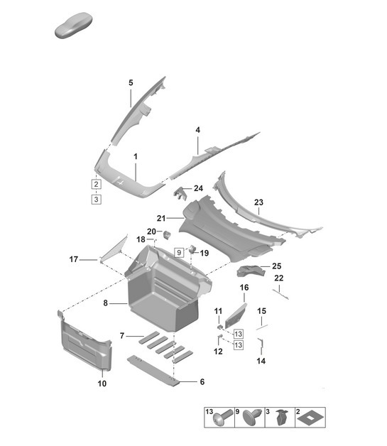 Diagram 807-000 Porsche 992 (911) MK1 2019-2024 Body