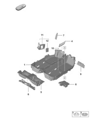 Bodenbelagsleisten (Teppich) - COUPE (PR:K8C) - 992.1 Carrera 2019 - 2024