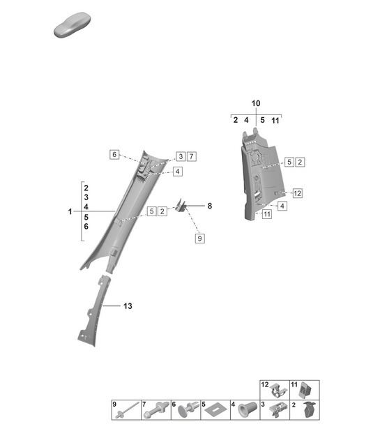 Diagram 807-200 Porsche 992 (911) MK1 2019-2024 Body