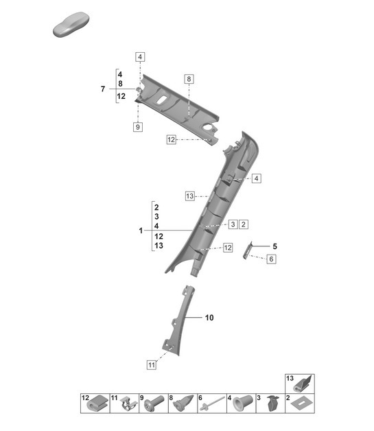 Diagram 807-210 Porsche 992 (911) MK1 2019-2024 Body